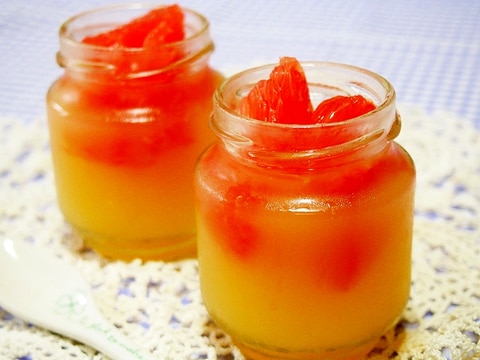 簡単!グレープフルーツジュース寒天♪